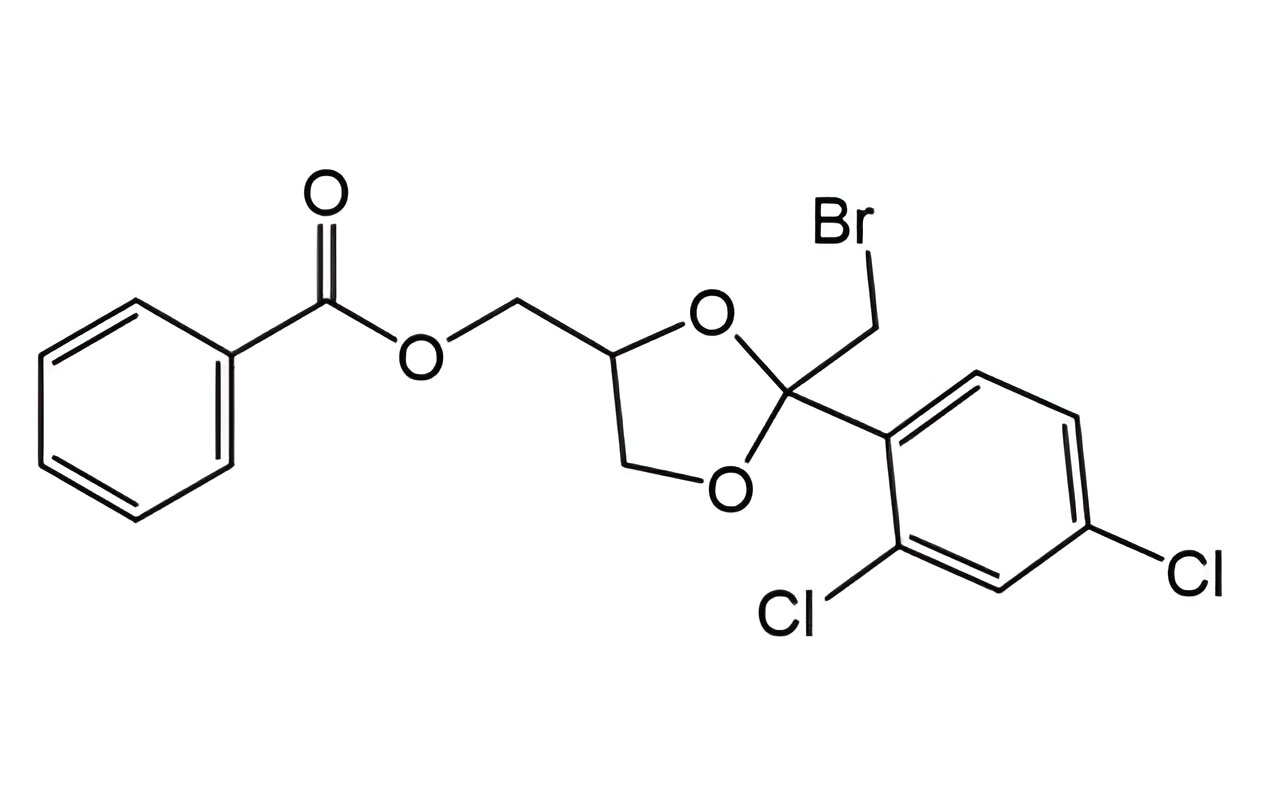 [2-Bromomethyl-2-(2,4-dichlorophenyl)-1,3-dioxolane-4yl]methylbenzoate